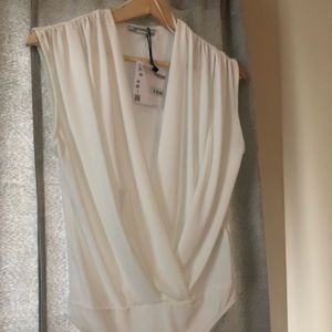 NWT white Zara body suit